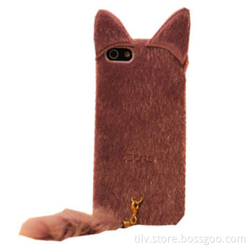 Cute Plush Cat Phone Case Cover for iPhone 4/5
